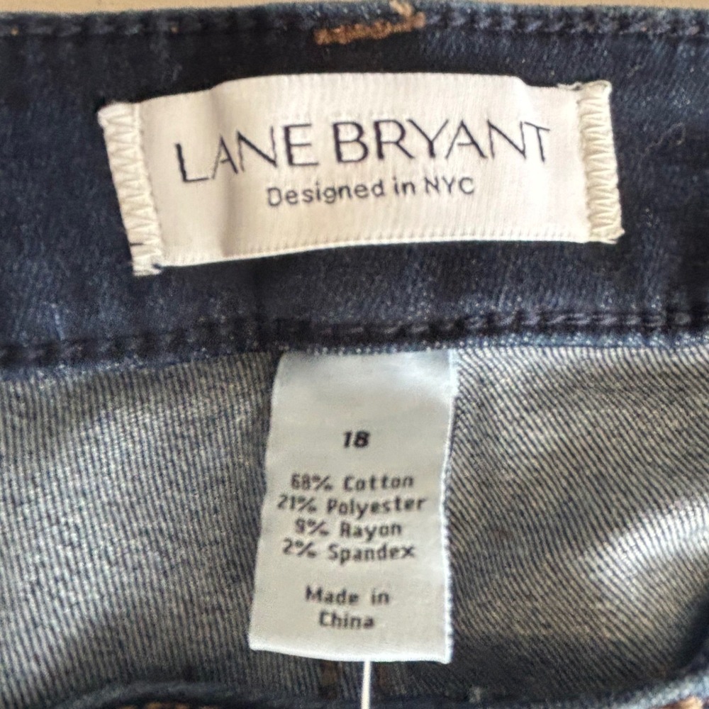 Lane Bryant Super Stretch Bootcut Jeans Dark Wash Blue Denim Plus Size 18 NWT - Picture 5 of 9